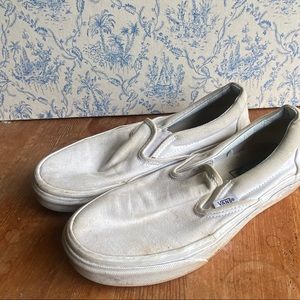 White Slip on Vans